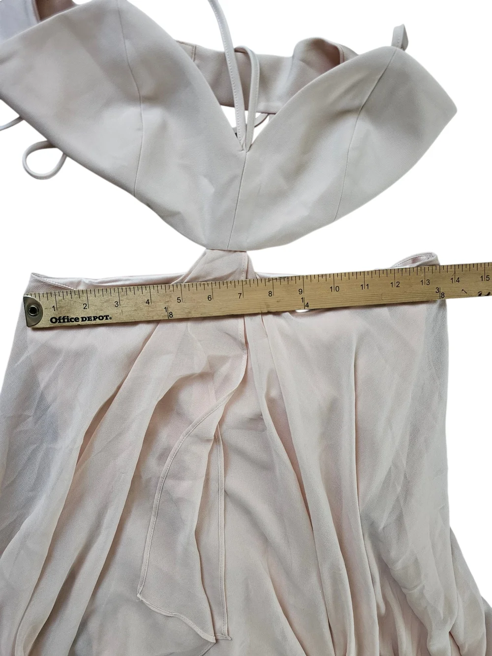 bebe Blush Pink Cutout Ruffle Maxi Dress - Picture 8 of 10